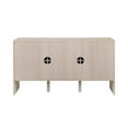 thumbnail image 4 of Pemberly Row 55" 3-Door Vertical Detail Wood Sideboard - Ivory Oak, 4 of 6