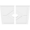 thumbnail image 2 of 34"OD x 6"ID x 11 3/4"C x 1"P Embry Architectural Grade PVC Contemporary Ceiling Medallion, Two Piece, 2 of 11