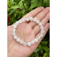 thumbnail image 2 of Clear Quartz Crystal Bead Bracelet 8mm, Wholesale Genuine Clear Quartz Stretch Gemstone Bracelet, Gift for Men & Women (2), 2 of 9