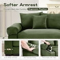 thumbnail image 6 of 92" Modern Corduroy Sectional Couches for Living Room, Atmosphere Cozy Couch with Large Seat, Green Lovesac Couch Seater for Couchfor Compact Spaces, Muebles para la Sala, 6 of 10