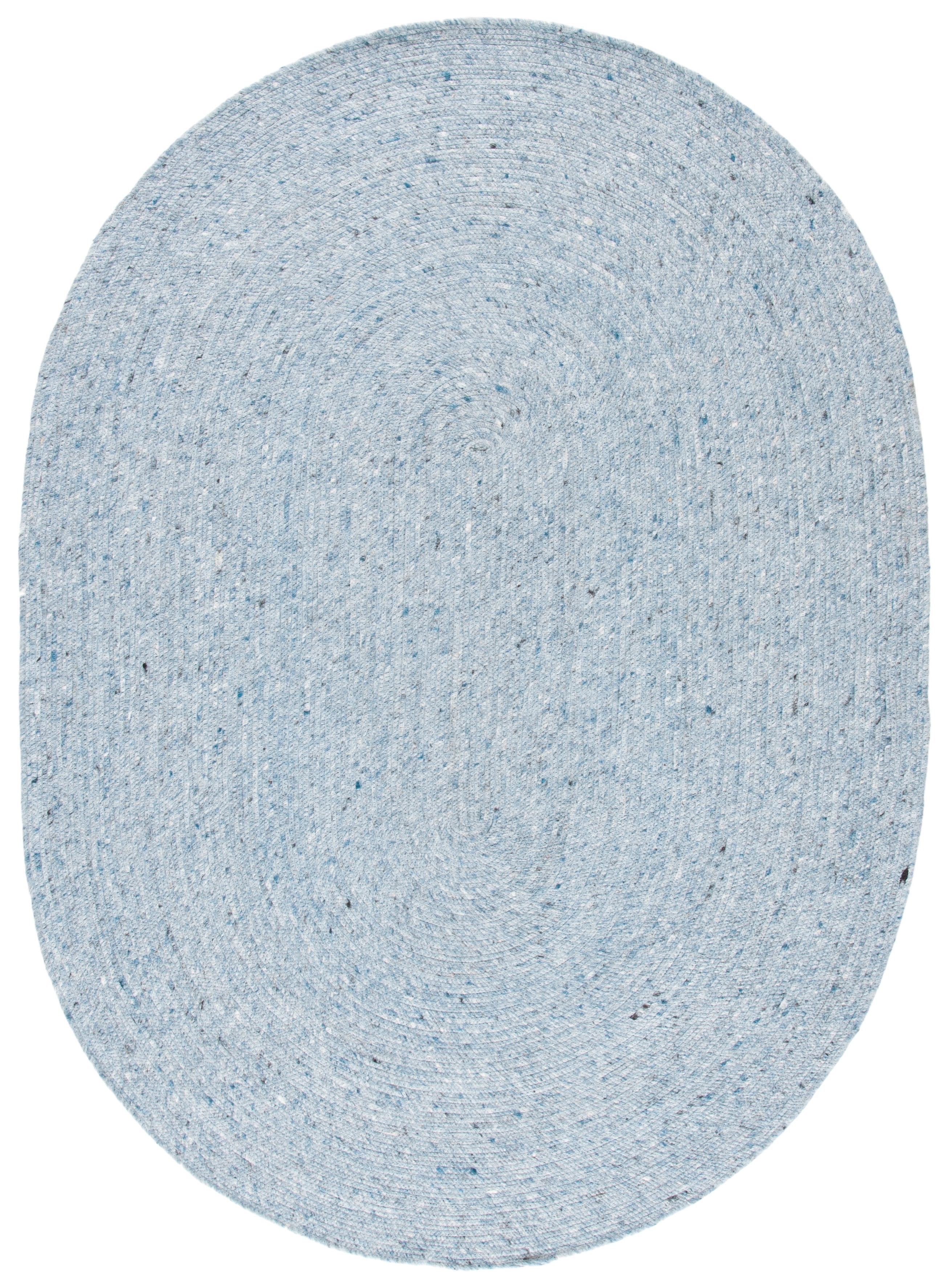 SAFAVIEH Braided Ronan Solid Reversible Area Rug, Turquoise, 8' x 10' Oval