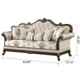 thumbnail image 2 of Gloria Traditional Style button tufted Sofa made with wood in Ivory, 2 of 5