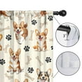 thumbnail image 4 of Blackout Kids Curtains,Cartoon Corgi Dog and Footprints Childrens Insulated Curtains Set Of 2,Bedroom Essentials,Toddler Room Decor 42"x54"(106x137cm), 4 of 4