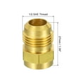 thumbnail image 2 of Uxcell 1/2 SAE Male Thread Brass Flare Tube Fitting Pipe Adapter Connector for Plumbing HVAC Air Conditioner 2 Pack, 2 of 6