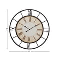 DecMode 37 x 37 In. White Metal Industrial Wall Clock - Walmart.com