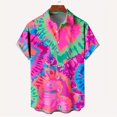 thumbnail image 1 of New Fashion Mens 3D Printed Shirt Summer Short Sleeve Single Row Button Loose Oversized Loving Heart Pattern Trend Unisex Shirts, 1 of 5