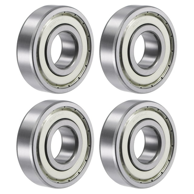 Unique Bargains Roulements à Billes à Rainures Profondes 25x62x17mm 6305ZZ Double Protection Acier Chromé Lot de 4