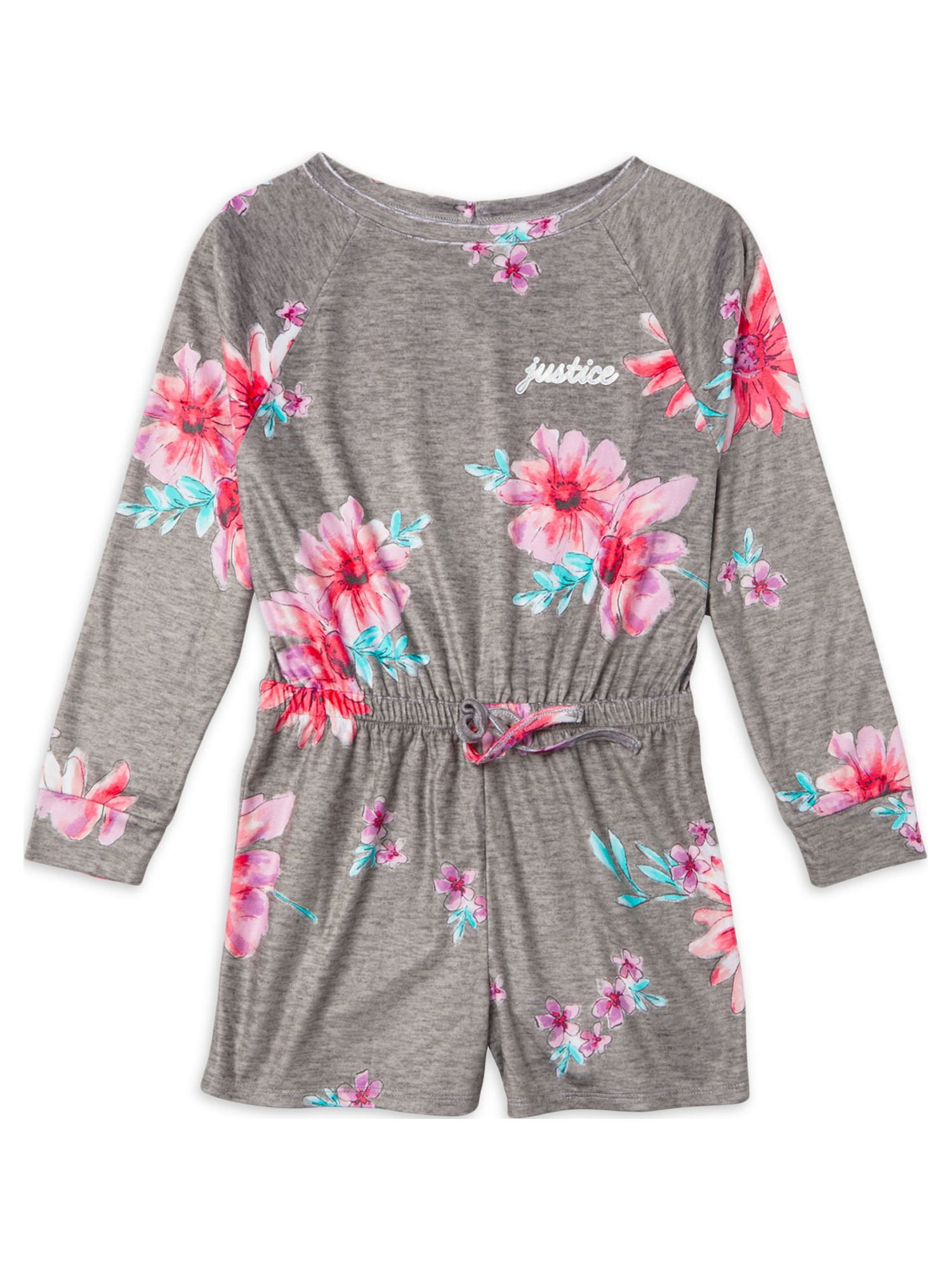 Justice Girls Long Sleeve Lounge Romper Pajama Sizes 5 18