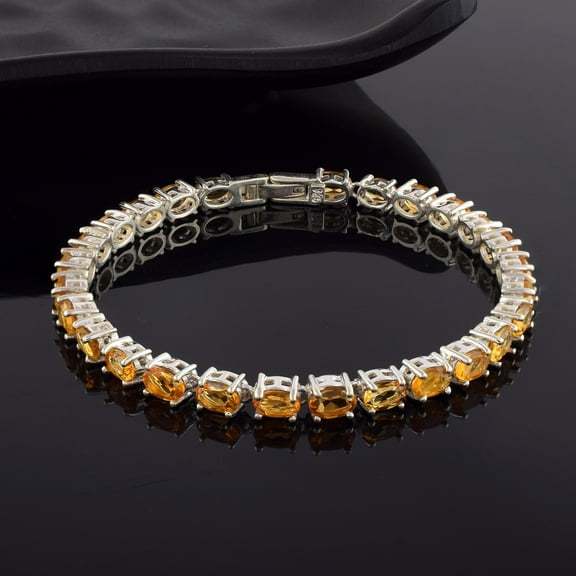 Citrine Tennis Bracelet-Oval