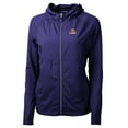 thumbnail image 2 of Women's Cutter & Buck Purple LSU Tigers Adapt Eco Knit Full-Zip Hoodie, 2 of 3