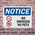 thumbnail image 4 of (2 Pack) No Smoking No Pets OSHA Notice Sign 14 Inch X 10 Inch Indoor / Outdoor Rust-Free Aluminum Metal Signs for Workplace, Workshop, and Construction Site, Made in the USA, 4 of 8
