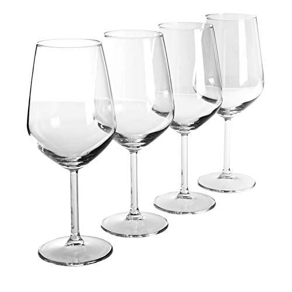 Gibson 4 piece Red Wine Glassware Set, 16.50 oz, Clear