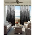 thumbnail image 4 of Fall Autumn Tree, Blackout Curtains 39 Inches Long for Bedroom, Forest Grey Black Wood-land Mountain Thermal Insulated Room Darkening Black Out Window Curtain Panels Grommet Drapes for Living Room, 4 of 8