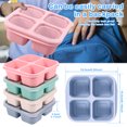 thumbnail image 1 of 4 Pack Kids Snack Containers Including Lid 4 Compartment Bento Snack Box Stackable Snack Container 4 Colors Bento Food Box Set A, 1 of 5