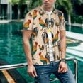 thumbnail image 6 of Hirioo Rooster for Men's Baseball T-shirt Shirts Short Sleeve Casual Summer Button Stretch T Shirts,Size S-4XL-Large, 6 of 7