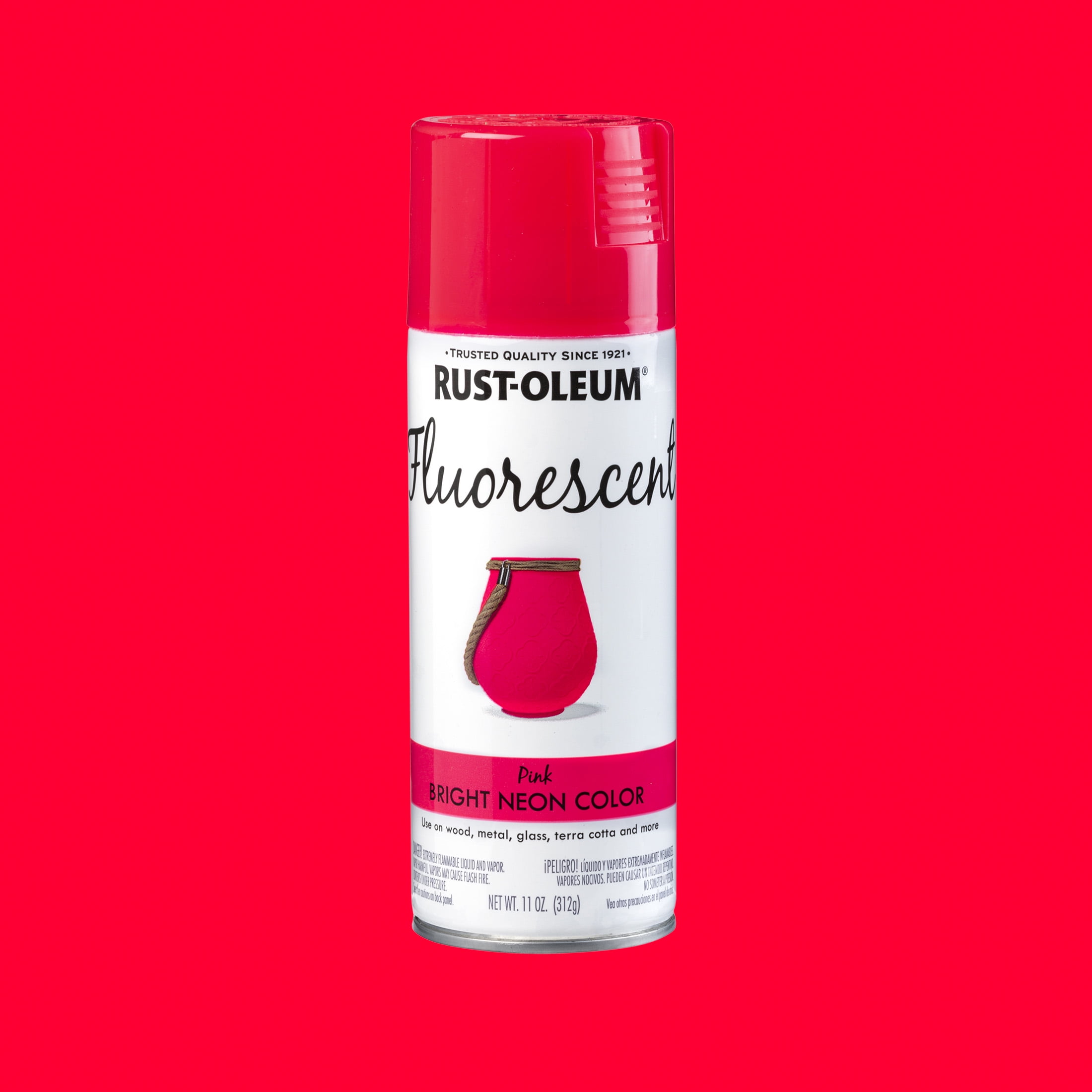 2 pack) Pink, Rust-Oleum Fluorescent Spray Paint-342569, 11 oz
