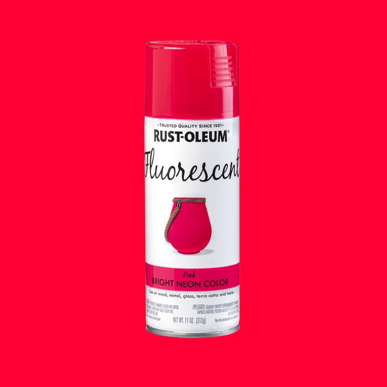Rust-Oleum Fluorescent Spray Paint, Pink, 11 oz photo 1