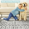 thumbnail image 6 of Mandala 8x10 Rug – Ultra-Soft, Geometric Boho Area Rug for Living Room, Office & Bedroom - Non-Shedding Machine Washable Rug – Ivory & Gray, 6 of 7