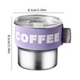 thumbnail image 2 of Stainless Steel Insulated Coffee Cup 400ML Leak Proof Travel Mug With Lid And Elastic Sleeve For Home Car Use, 2 of 3