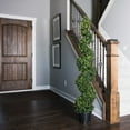 thumbnail image 6 of Vickerman 5' Artificial Potted Green Boxwood Spiral Tree., 6 of 7