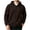 Coffee, variant on MXALUOB Full Zip Hoodies for Men Solid Color Classic Fit Sweatshirt Long Sleeve Drawstring Outerwear Fall Winter Daily Casual Wear