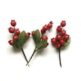 thumbnail image 2 of Paquete de 8 unidades de bayas falsas, plantas, flores, estambres artificiales, bayas, paquete de bricolaje, caja de regalo para Navidad, bodas, coronas decorativas, 2 of 5