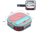 thumbnail image 1 of Nouvelle Boîte à Lunch en Acier Inoxydable Boîte Bento Portable Multifonctionnelle avec Compartiments Boîte à Lunch Isolée Étanche Conteneur Alimentaire Rose-2grilles, 1 of 6