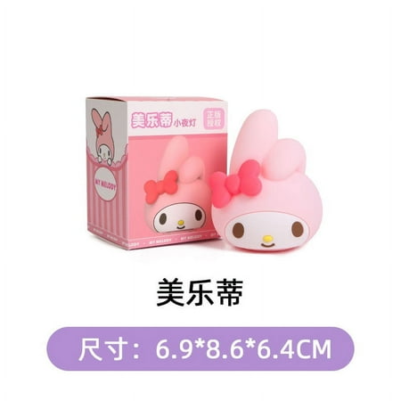

Kuromi Night Light Kawaii Sanrio Hellokitty Cinnamoroll Toy Home Bedroom Decoration Gifts For Kids Room Bedside Sleeping Lamp