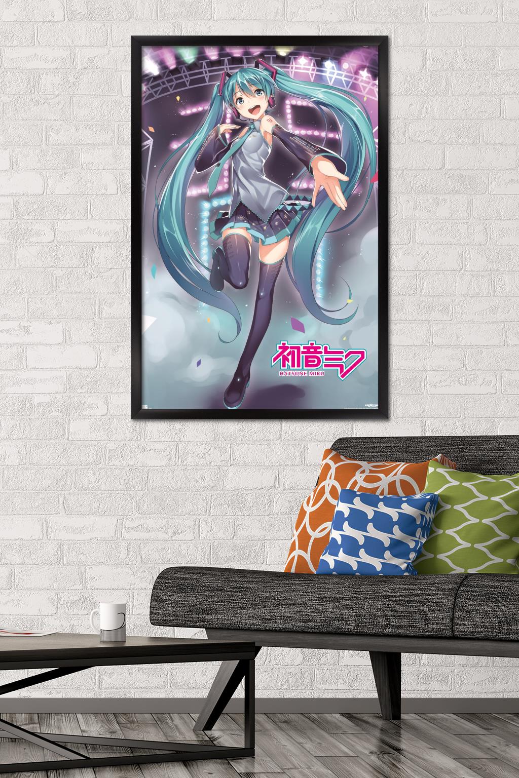 Hatsune Miku - Stage Lights Wall Poster, 22.375" x 34" Framed