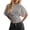 Grey, variant on Shirts for Womens Crewneck Cinched Waist Batwing Wide Short Sleeve Workout Tops Solid Color Slim Fitted Basic Tees Y2K Summer Clothes by Yigetop Black L