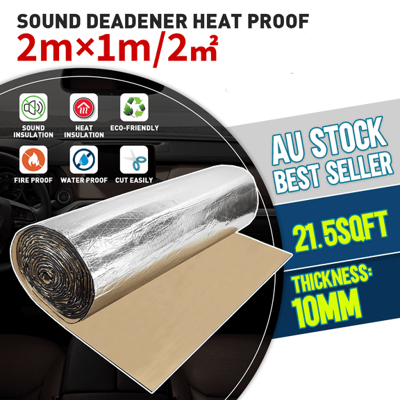 394 mil 21.52 Sqft Sound Deadening,Aluminum Foil Finish Automotive Sound Deadener,Noise Insulation and Vibration Dampening Material