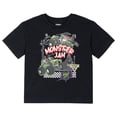 thumbnail image 2 of Monster Jam Big Boys' Athletic 2-Piece T-Shirt and Shorts Set Grave Digger Flames, 2 of 6