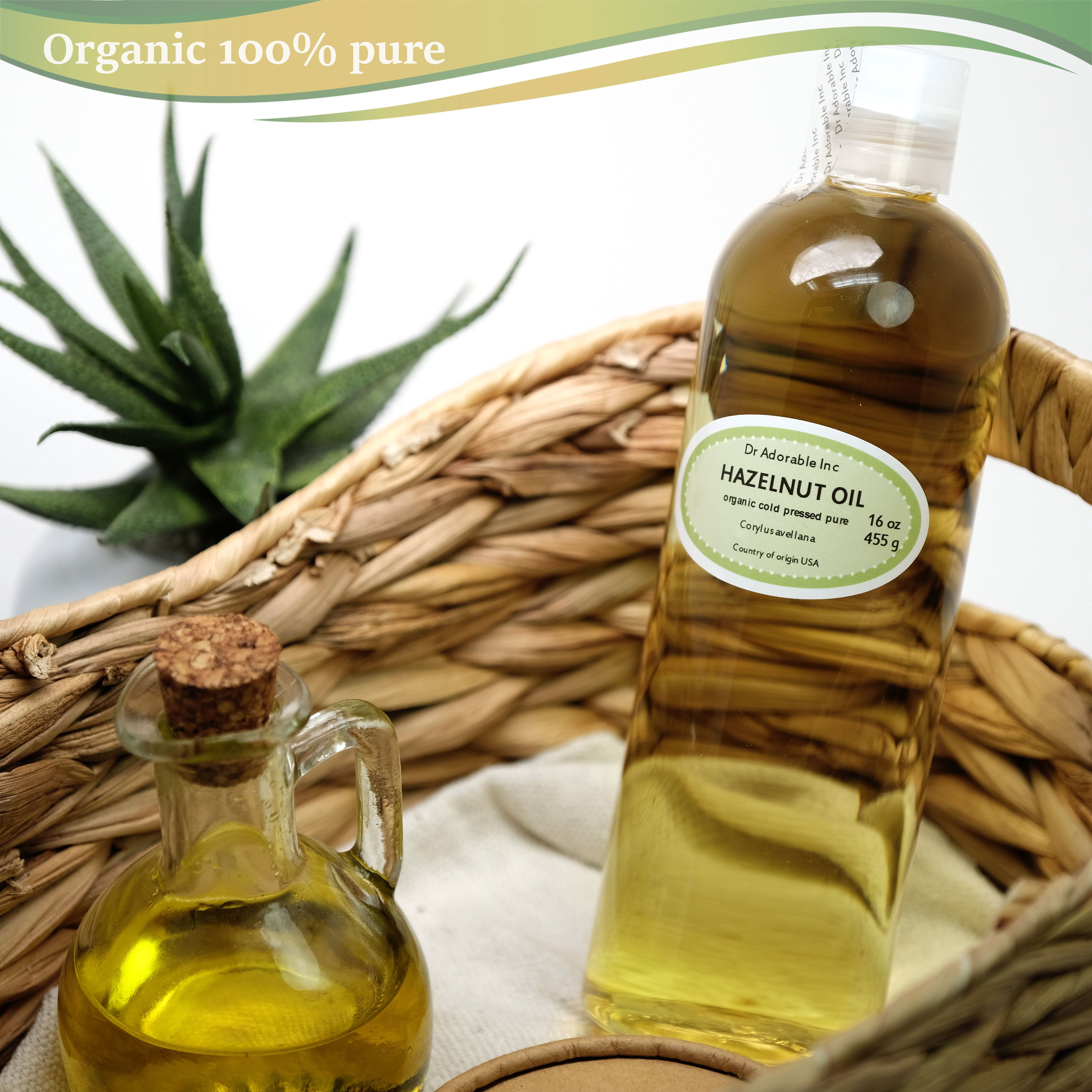 Dr. Adorable - 100% Pure Hazelnut Oil Organic Cold Pressed Moisturizing Oil For Face Skin Hair Anti Aging - 48 oz