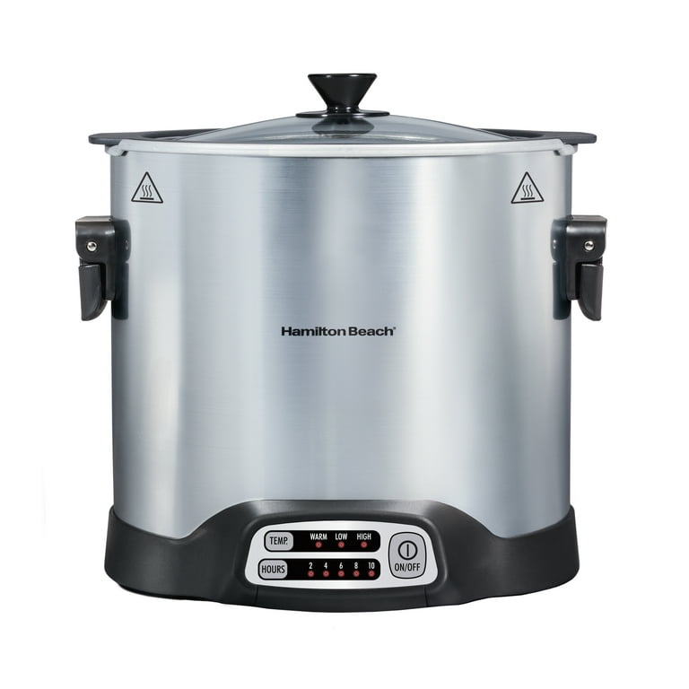 Hamilton Beach Programmable Electric Sear Cook Stockpot Slow Cooker Large 10 Quart Capacity 33196 Walmart