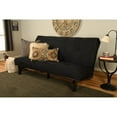 thumbnail image 3 of Kodiak Furniture Carson Wood Futon in Java Brown Finish w/ Suede Black Mattress, 3 of 5