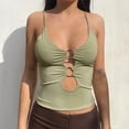 thumbnail image 4 of DuoJiaJ Women's Fashion Chest Hollowed Out Crop Crop Slim Fit Suspender Top Summer Tank Tops Women, 4 of 5