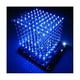 thumbnail image 3 of Mini cubos de luz LED electrónicos 3D de 8 x 8 x 8 pulgadas, kit de bricolaje para estudiantes, producción electrónica para Navidad, G blanco y azul, 3 of 5