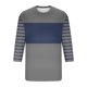 thumbnail image 4 of Blusas y camisas de manga larga con cuello redondo para hombre, estilo casual, con patchwork, cuello redondo, manga corta, blusa estampada para hombre, 4 of 4