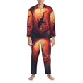 thumbnail image 3 of Sikiie Shark Underwater Vortex Mens Pajama Set, Soft Warm Long Sleeve Sleepwear, Cozy Button-Down Pjs for Men-X-Large, 3 of 7