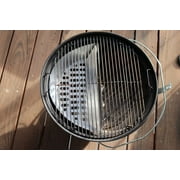 SnS Grills Slow 'N Sear® 18 — Stainless Steel Charcoal Basket Insert for Weber 18-Inch Kettle Grill, Smokey Joe, Jumbo Joe & Weber Summit, Two-Zone Smoking