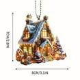 thumbnail image 3 of 2025 Christmas House Acrylic Hanging Ornaments, Christmas Tree Ornaments, Christmas House Hanging Ornament Decorated Miniature for Home Hoilday, 3 of 7