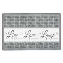 Achim Live, Love, Laugh Anti-Fatigue Kitchen Mat, Grey, 18" x 30"