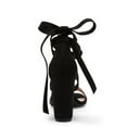 thumbnail image 4 of Dellytop Womens Lace Up Chunky Ankle Strappy Pumps High Heels Sandals, 4 of 4