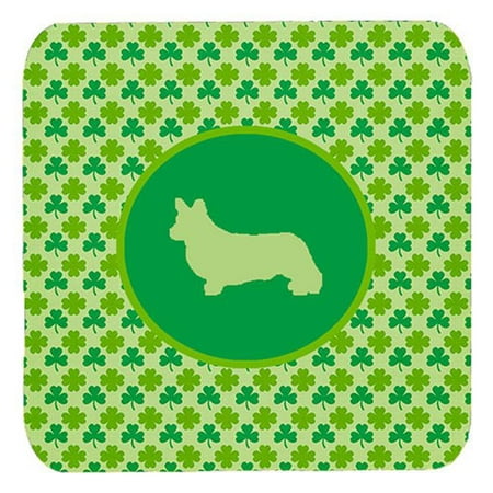 

Corgi Cardigan Lucky Shamrock Foam Coasters Set Of 4