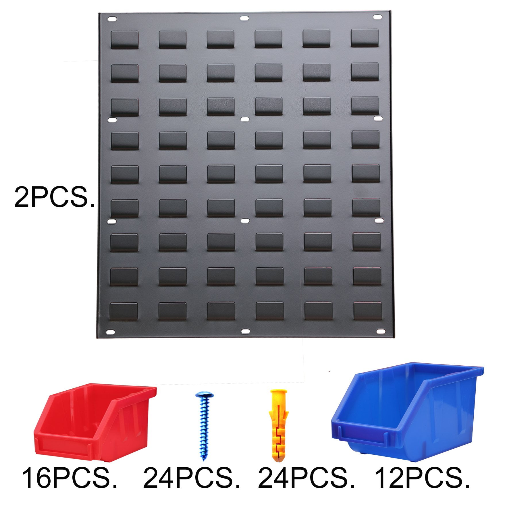 Buy King's Rack Wall Mount Hanging Bin Rack Storage System Heavy Duty