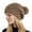 002_Khaki, variant on Women's Visors Autumn Winter Hat Knitted Hat European And American Flanged Mixed Color Hanging Wool Hat, Women's Accessories Visors