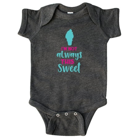 

Inktastic I m Not Always This Sweet Ice Cream - Blue Pink Gift Baby Boy or Baby Girl Bodysuit