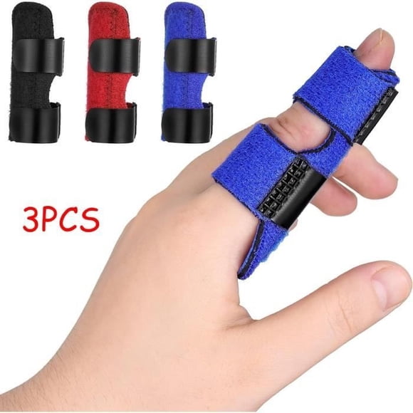 Finger Splint, Adjustable Finger Corrector, for Broken Fingers, Strained Fingers, Sprained Fingers, Arthritis, Tendonitis, Swollen Fingers (3pcs)