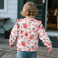 thumbnail image 4 of Yuyamidu Strawberry Sweatshirt Girls Size 7-8 Pink Crewneck Sweatshirts Cute Animal Graphic Ruffle Shoulder Long Sleeve Pullover Tops for School Outdoor Daily Wear, 4 of 8