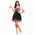 thumbnail image 6 of IUYRTFE Women's Oktoberfest Dirndl Dress Short Sleeve Floral Print Bavarian Costume for Beer Festival Party, 6 of 7